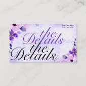 Elegante Paarse Bruiloft Website Behuizing Kaart (Voorkant)