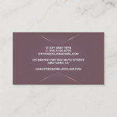 Elegante Paarse chauffeur Visitekaartje (Achterkant)