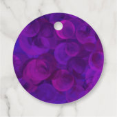 Elegante Paarse chique moderne monogram bruiloft Bedankjes Labels (Achterkant)