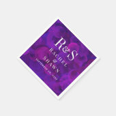 Elegante Paarse chique moderne monogram bruiloft Servet (Hoek)