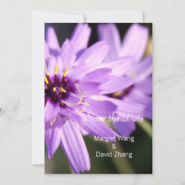Elegante,  paarse dagbloem, behalve de datum save the date