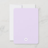 Elegante Paarse Daisy Lente Verjaardag Kaart (Achterkant)