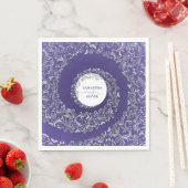 Elegante Paarse Damask bruiloft Servet (Insitu)