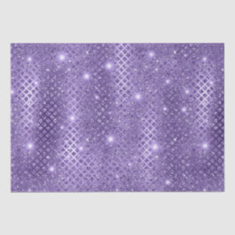 Elegante Paarse Diamanten Metallic Glitter Patroon Tissuepapier