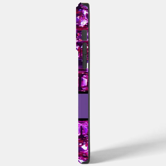 Elegante paarse edelstenen diamanten kalligrafie Case-Mate iPhone case (Achterkant / Links)