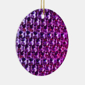 Elegante paarse edelstenen diamanten keramisch ornament (Rechts)