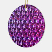 Elegante paarse edelstenen diamanten keramisch ornament (Links)