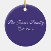 Elegante paarse edelstenen diamanten keramisch ornament (Achterkant)