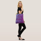 Elegante paarse edelstenen diamanten tote bag (Op model)