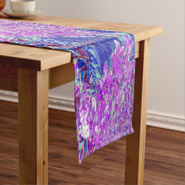 Elegante Paarse en Blauwe Limelight Hortensia Korte Tafelloper