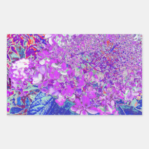 Elegante Paarse en Blauwe Limelight Hortensia Rechthoekige Sticker