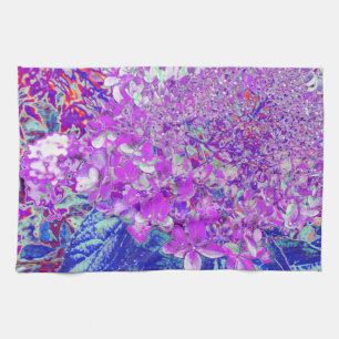 Elegante paarse en blauwe Limelight Hortensia Theedoek