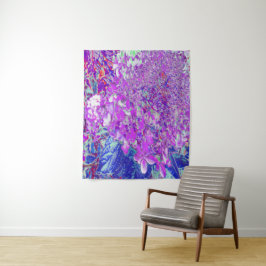 Elegante Paarse en Blauwe Limelight Hortensia Wandkleed