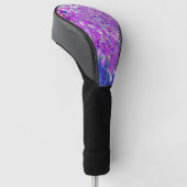 Elegante Paarse en Blauwe Limelight Hydrangea Golfheadcover (Schuin)