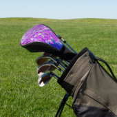 Elegante Paarse en Blauwe Limelight Hydrangea Golfheadcover (Insitu)