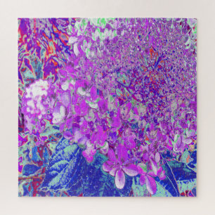 Elegante Paarse en Blauwe Limelight Hydrangea Legpuzzel
