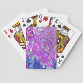 Elegante paarse en blauwe Limelight Hydrangea Pokerkaarten