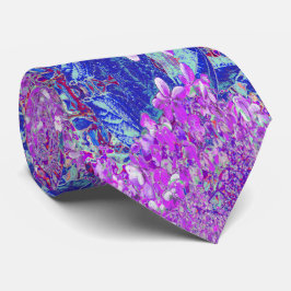 Elegante Paarse en Blauwe Limelight Hydrangea Stropdas