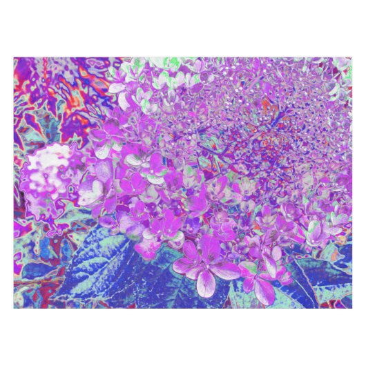 Elegante paarse en blauwe Limelight Hydrangea Tafelkleed (Voorkant (Horizontaal))