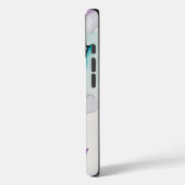 Elegante Paarse en Blauwgroen iPhone 16 Hoesje (Achterkant / Links)