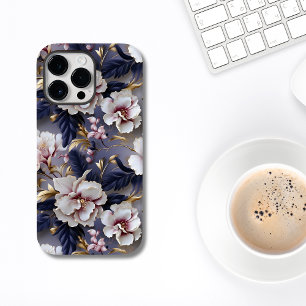 Elegante Paarse en Cream Orchid Floral Case-Mate iPhone 14 Pro Max Hoesje