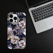Elegante Paarse en Cream Orchid Floral Case-Mate iPhone Case