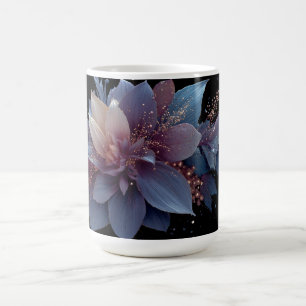 Elegante Paarse en Gouden Fantasie Bloemstuk Koffiemok