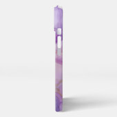 Elegante Paarse en gouden girly art telefoonhoesje iPhone Hoesje (Linkerkant)