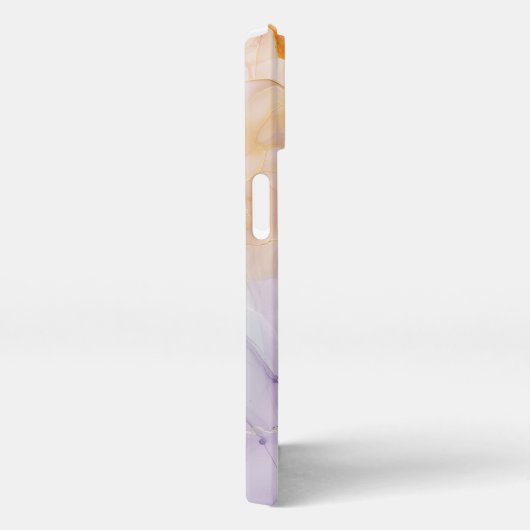 Elegante Paarse en gouden girly art telefoonhoesje iPhone Hoesje (Rechterkant)