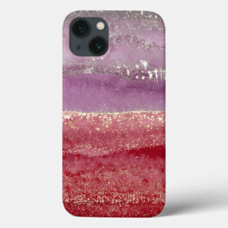 Elegante paarse en gouden glitters Case-Mate iPhone case