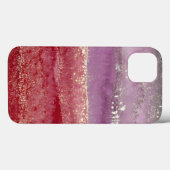Elegante paarse en gouden glitters Case-Mate iPhone case (Achterkant (horizontaal))