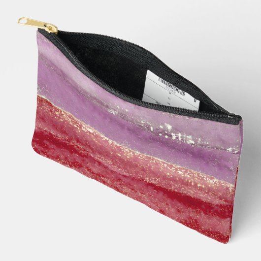 Elegante paarse en gouden glitters etui (Open)