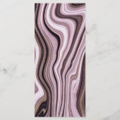 Elegante Paarse en gouden marmeren bruiloft Menu (Achterkant)