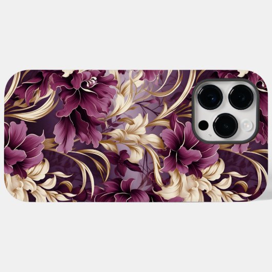 Elegante Paarse en gouden orchidee bloemen Case-Mate iPhone Case (Achterkant (horizontaal))