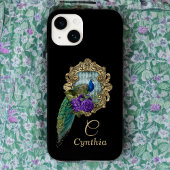Elegante  Paarse en groene ingelijst Peacock Case-Mate iPhone Case