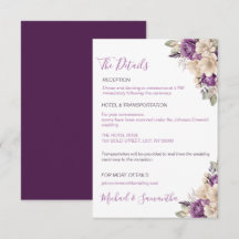 Elegante paarse en ivoorkleurige rozen bruiloft