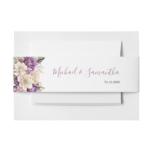 Elegante paarse en ivoorkleurige rozen bruiloft