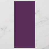Elegante Paarse en Ivoorwitte Rozen Bruiloft Menu (Achterkant)