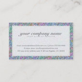 Elegante Paarse en kleurrijke glitter & Sparkles 3 Visitekaartje (Achterkant)