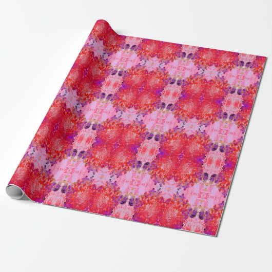Elegante paarse en oranje Limelight Hortensia Cadeaupapier (Uitgerold)