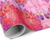 Elegante paarse en oranje Limelight Hortensia Cadeaupapier (Rol Hoek)