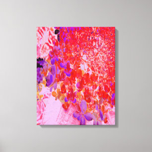 Elegante Paarse en Oranje Limelight Hortensia Canvas Afdruk