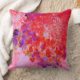 Elegante paarse en oranje Limelight Hortensia Kussen