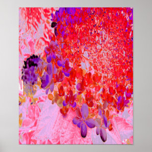 Elegante Paarse en Oranje Limelight Hortensia Poster