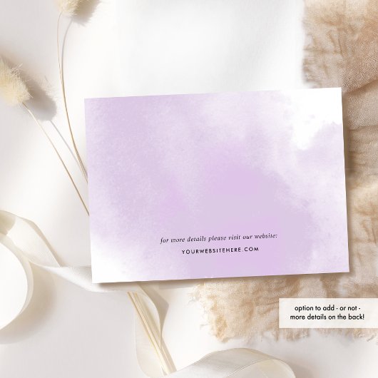 Elegante Paarse en perzik, blozen bloemenbruiloft Save The Date