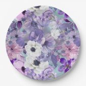 Elegante Paarse en violette wilde bloemen en lucht Papieren Bordje (Voorkant)