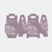 Elegante Paarse en witte bloemige gunst doos Bedankdoosjes (Uitgevouwen)