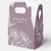 Elegante Paarse en witte bloemige gunst doos Bedankdoosjes (Geopend)