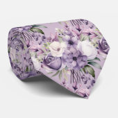 Elegante Paarse en witte Stropdassen (Opgerold)