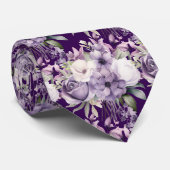 Elegante Paarse en witte Stropdassen (Opgerold)